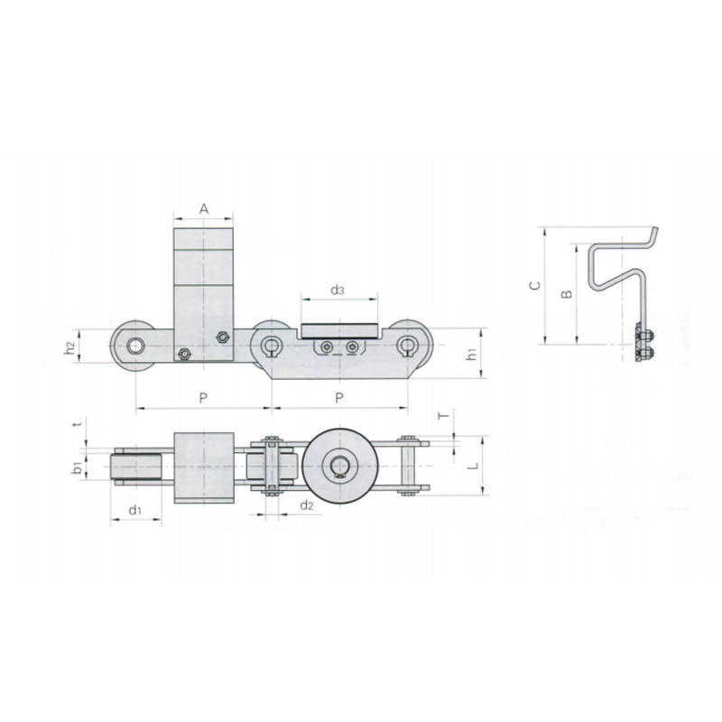 Lanț transportor pentru linia de producție de automobile